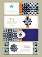 Banners set of ethnic design. Religion abstract set of layout. vector