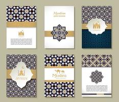 Banners set of ethnic design. Religion abstract set of layout. vector