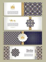 Banners set of ethnic design. Religion abstract set of layout. vector