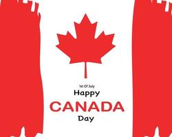 Simple Happy Canada Day With Brush Color vector