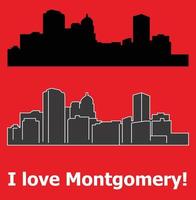 Montgomery Alabama city silhouette vector