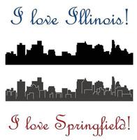 Illinois Springfield city silhouette vector
