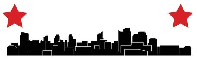 Sacramento California city silhouette vector