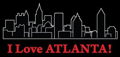 silueta de la ciudad de georgia atlanta vector