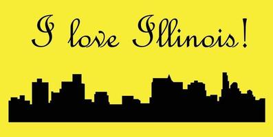 Illinois Springfield city silhouette vector