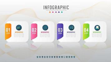 Infographic square design vector