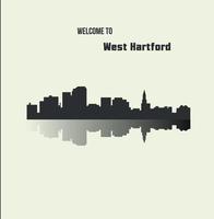 Hartford Connecticut city silhouette