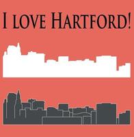 Hartford Connecticut city silhouette vector