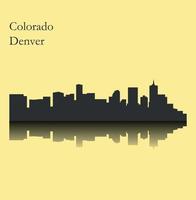 Colorado Denver city silhouette vector