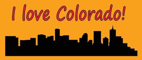 Colorado Denver city silhouette vector