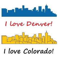 Colorado Denver city silhouette vector