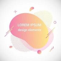 Modern liquid irregular amoeba blob shape abstract elements graphic flat style design fluid vector illustration set banner simple shape template for presentation flyer isolated on white background