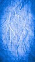 Vertical blue jute bag or burlap horizontal background texture photo