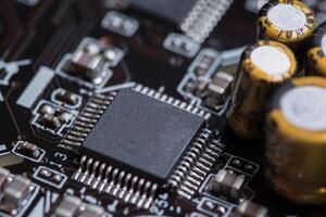 Electronic chip technology board photo