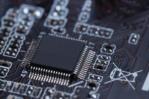 Electronic chip technology board photo