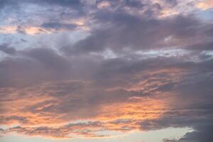Light sun clouds sky in the evening photo