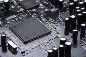 bardo de tecnología de chip electrónico foto