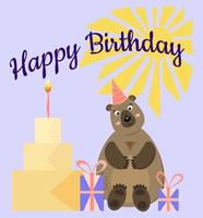 Cute Greeting Vector Birthday Card