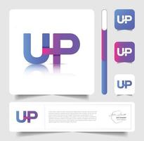 up concept logo design for brand vector