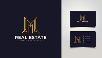 Luxury Gold Real Estate Logo vector