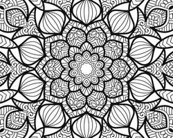 Doodle Mandala Colouring Book Pages for Adults and Children Relaxing fun anti stress yoga meditation decorative ornamental designs