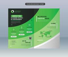 Green Circle Modern Business Brochure Template vector