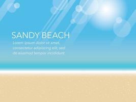 Summer Background Illustration With Sandy Beach And Text Space vector