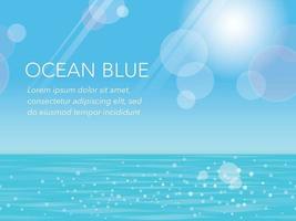 Summer Ocean View Background With Text Space vector