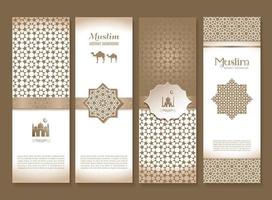 Banners set of ethnic design. Religion abstract set of layout. vector