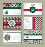 Banners set of ethnic design. Religion abstract set of layout. vector