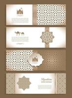 Banners set of ethnic design. Religion abstract set of layout. vector