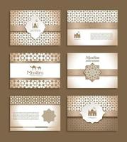 Banners set of ethnic design. Religion abstract set of layout. vector