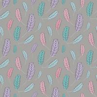 feathers seamless pattern in boho style .  vector illustration