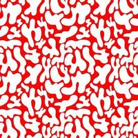 Abstract pattern of white spots on a red background. A simple pattern of spots. circles, ovals. Abstract style, design for fabric, textile, paper. Vector illustration
