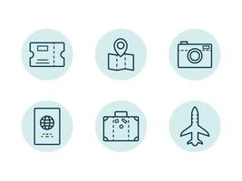 Set of Travel Flat Vector Icons