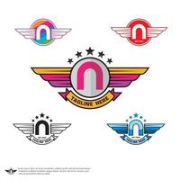 vector logo letra n, eps 10