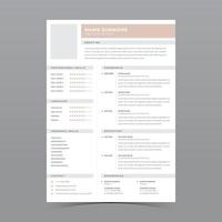 Resume Template Design vector