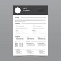 Resume Template Design vector