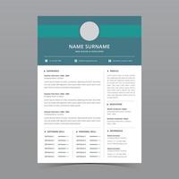 Resume Template Design vector