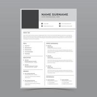 Resume Template Design vector