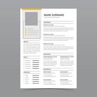 Resume Template Design vector