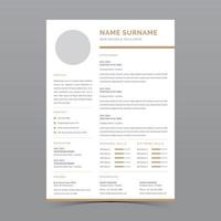 Resume Template Design vector