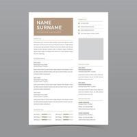 Resume Template Design vector