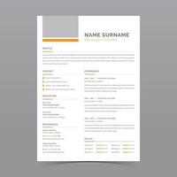 Resume Template Design vector