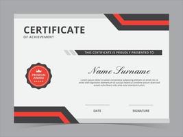 Certificate Template Vector Design