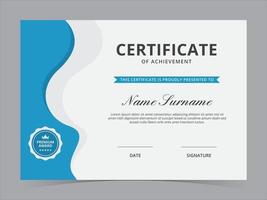 Certificate Template Vector Design