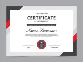 Certificate Template Vector Design