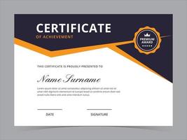 Certificate Template Vector Design