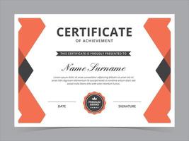 Certificate Template Vector Design