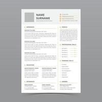 Resume Template Design vector